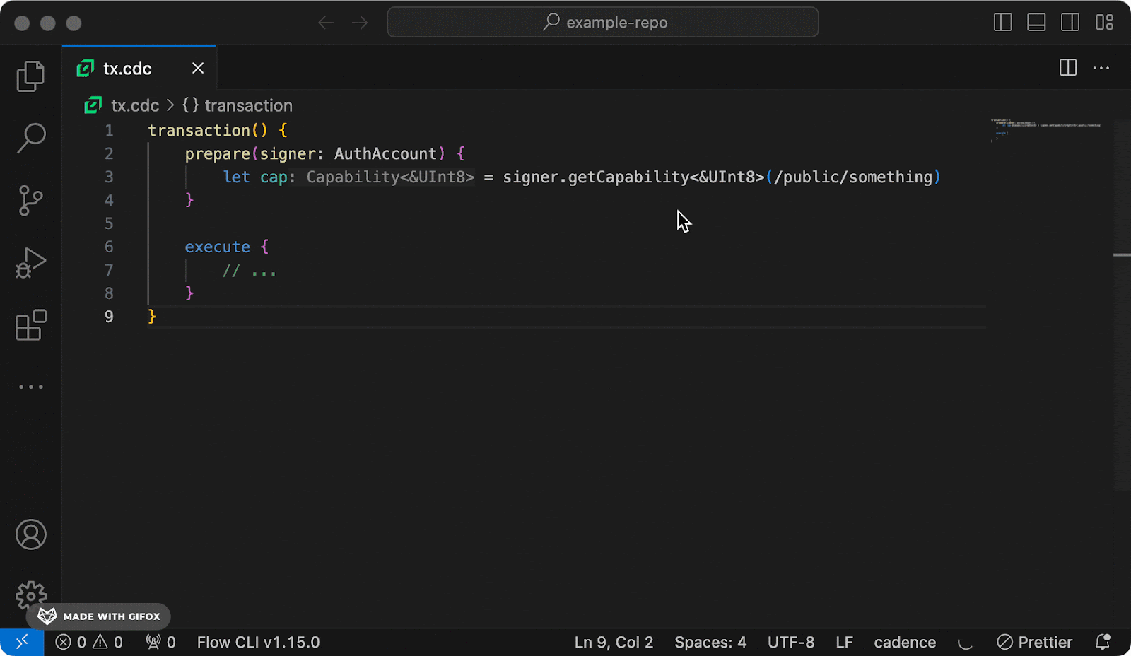 Cadence 1.0 in VSCode